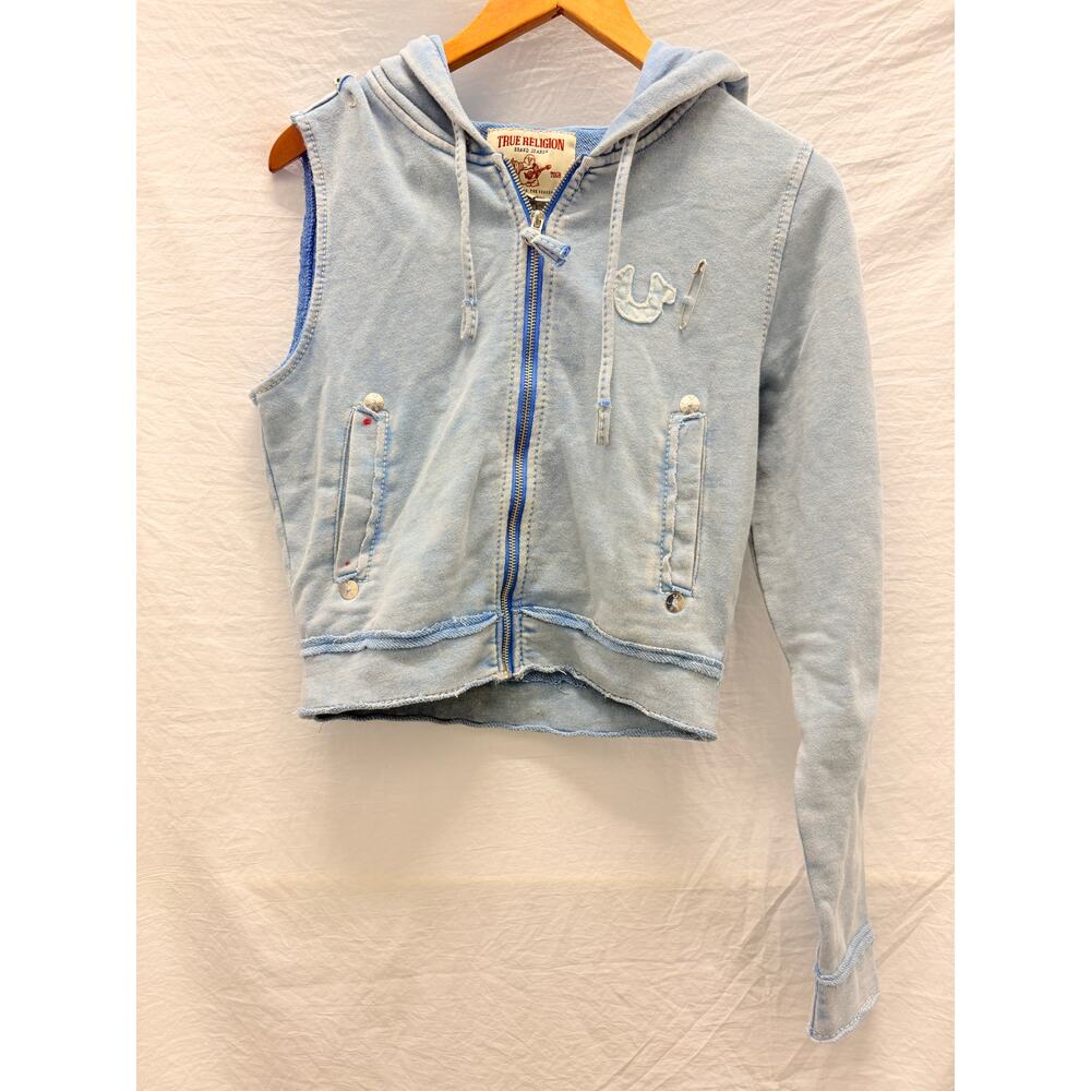 True Religion Streetwear Paperclips One Single-Sleeve Sweater Rock Grunge Music‎